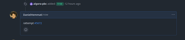 A chat interface displaying a task update related to a project.