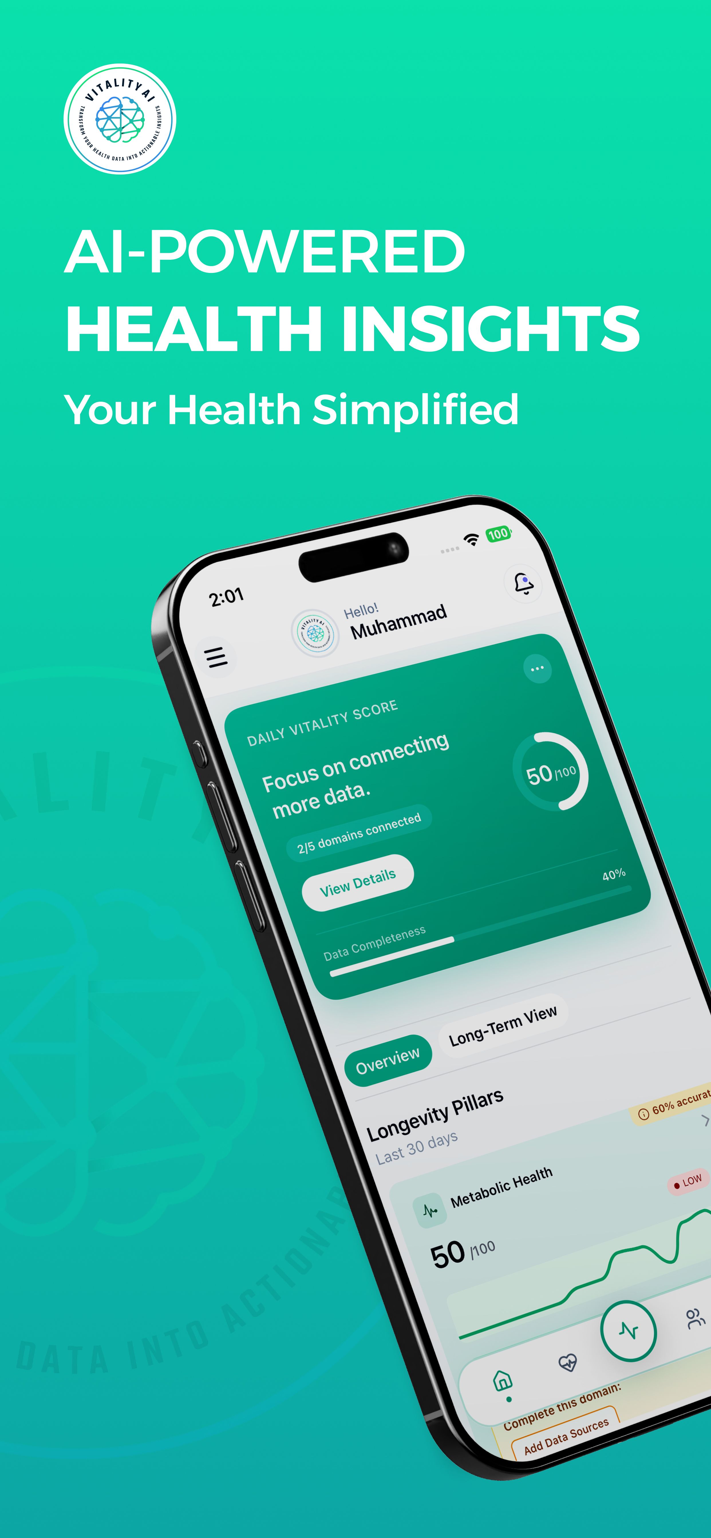 Vitality AI Health: Unifies wearables, blood work, DNA & | BetaList