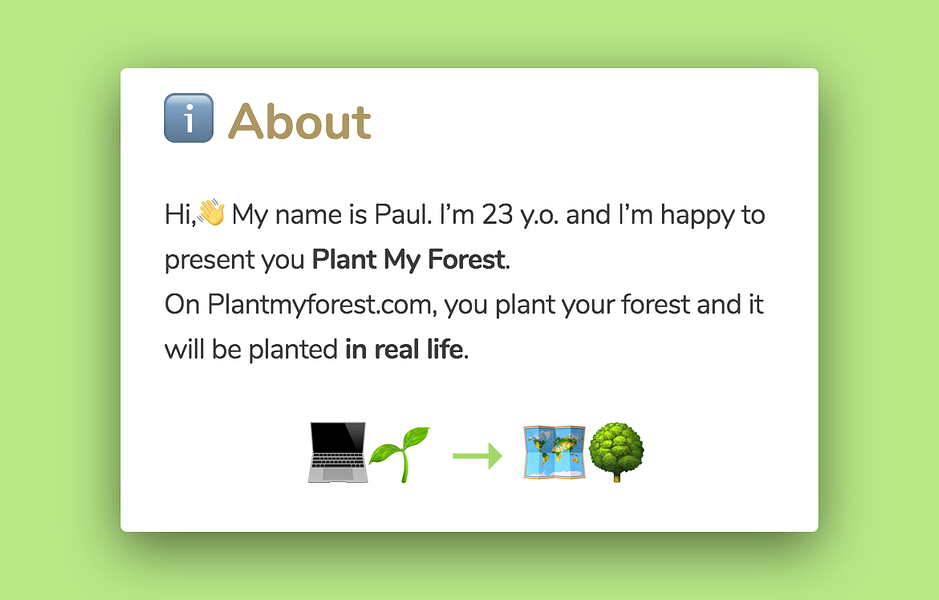 🌱 Plant my forest