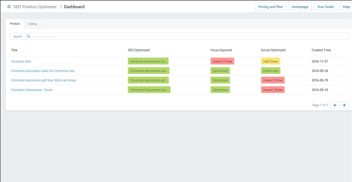 SEO Product Optimizer