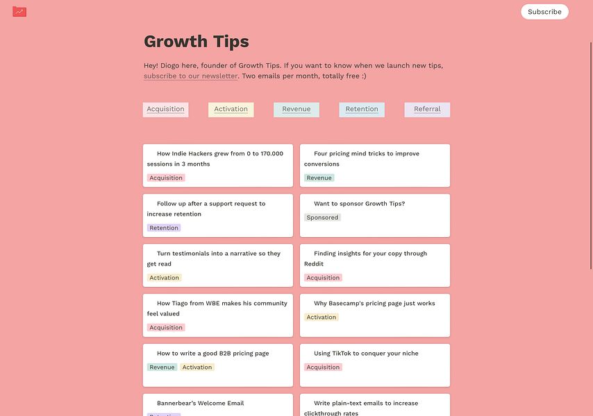 Growth Tips