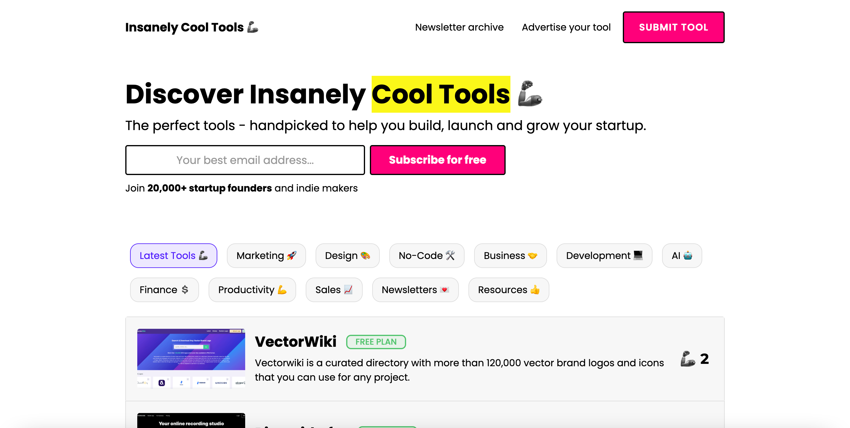 Insanely Cool Tools: Discover the best free tools for | BetaList