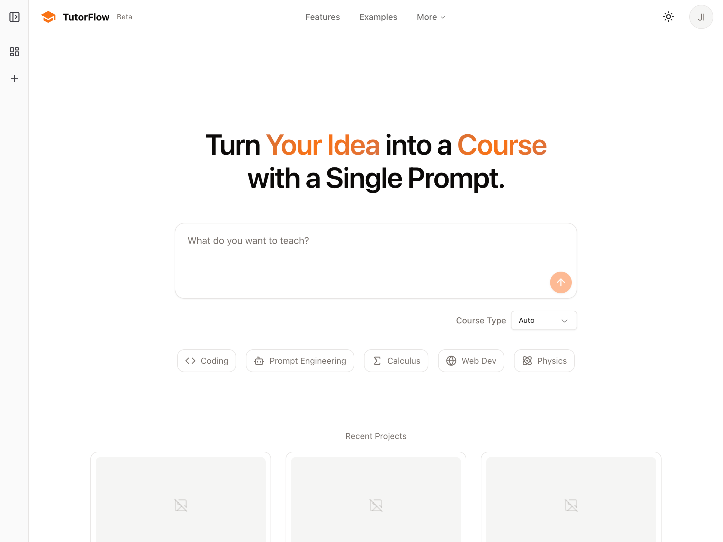 TutorFlow: Turn your idea into a course with a single