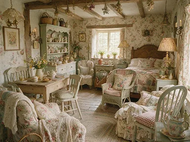 A room in the Cottagecore style
