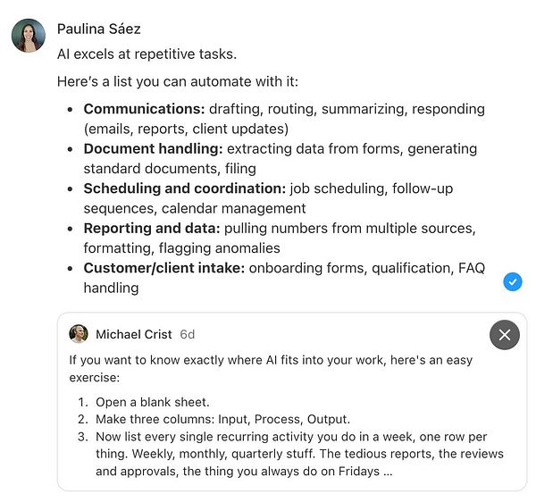 Screenshot of a Notion workspace showing a task list and calendar for scheduling content including a Substack note and Upgroves posts.