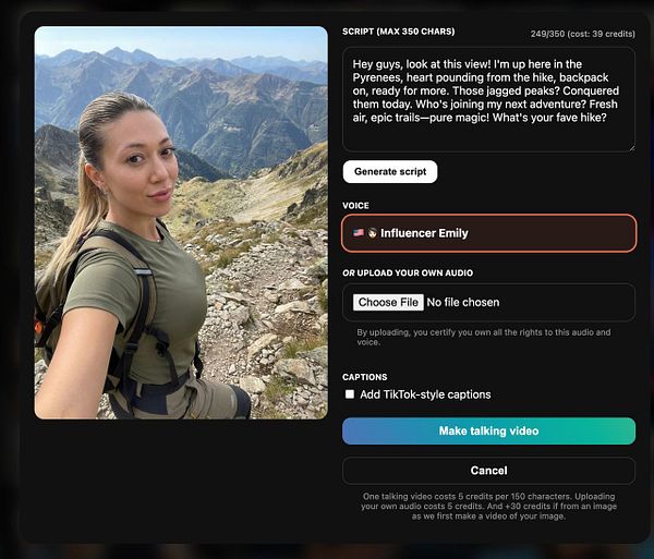 Screenshot of an interface showing a notification or task management app with a focus on a task about fixing NSFW talking scripts.