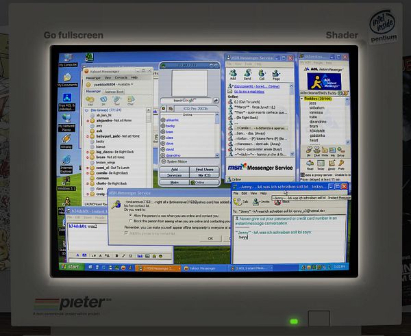 Screenshot of a webpage displaying a list of public MSN Messenger chat bots for users to join and interact with.