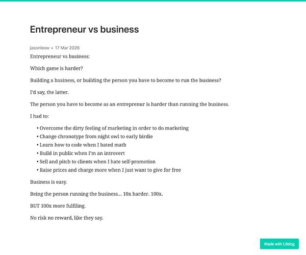 A humorous hand-drawn comic contrasting an entrepreneur and a business approach to starting a company, highlighting different mindsets and outcomes.