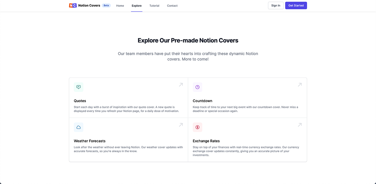 Notion Covers: Create dynamic covers for your Notion pages | BetaList