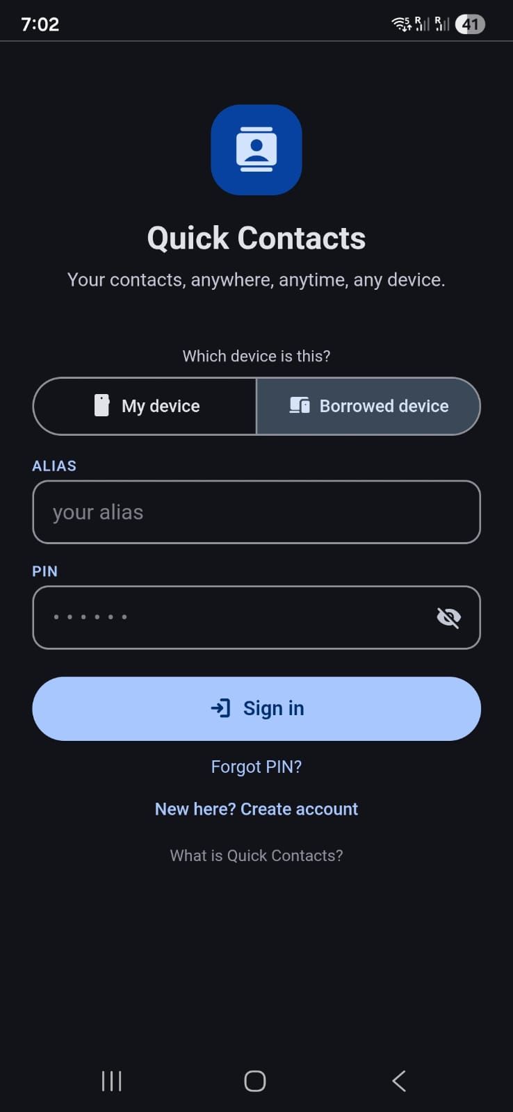 Quick Contacts: Access your phone book from any browser | BetaList