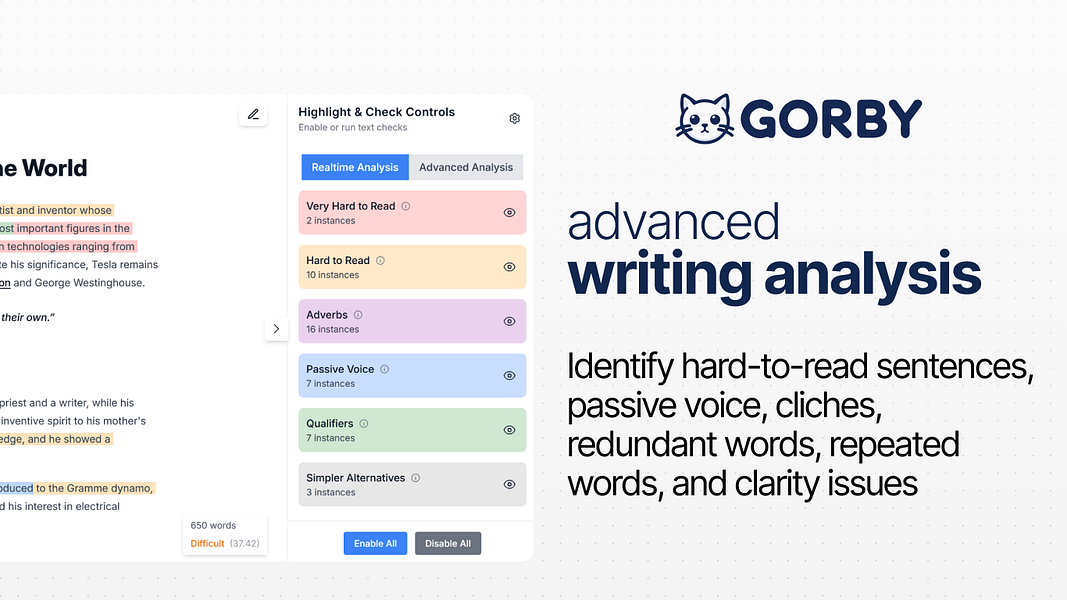 Gorby - Text Analyzer & Editor