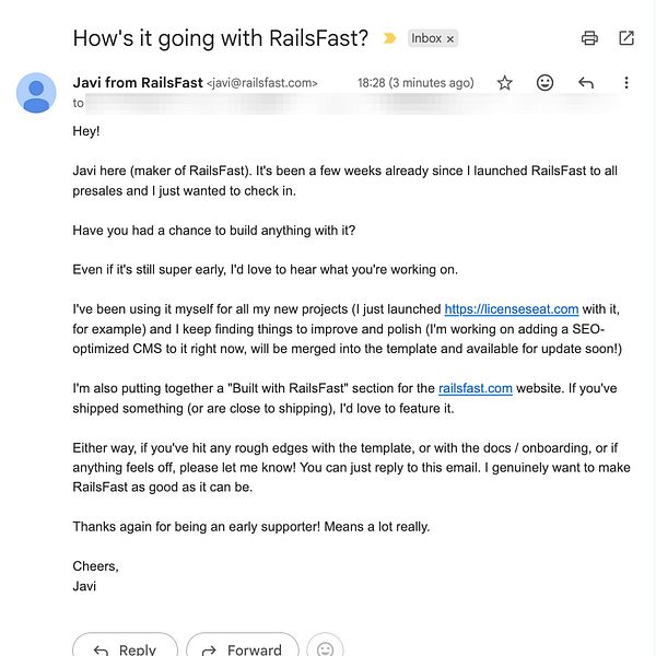 A promotional image titled "Sailing The Rails," featuring a model sailboat and multiple UI screenshots of a web application.