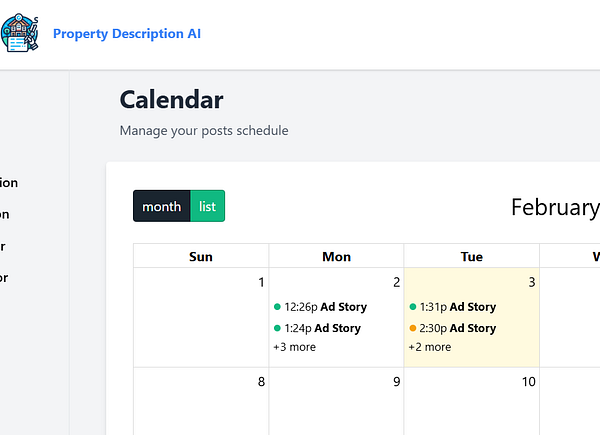 A digital mockup of an Instagram story featuring a modern Mediterranean villa with interior and exterior shots.