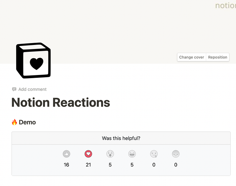 Notion Reactions