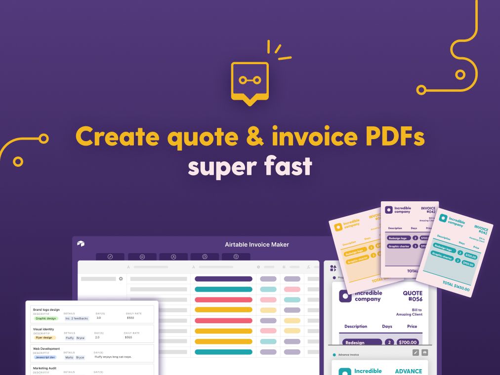 Airtable Invoice Maker: Create quotes and invoices super | BetaList