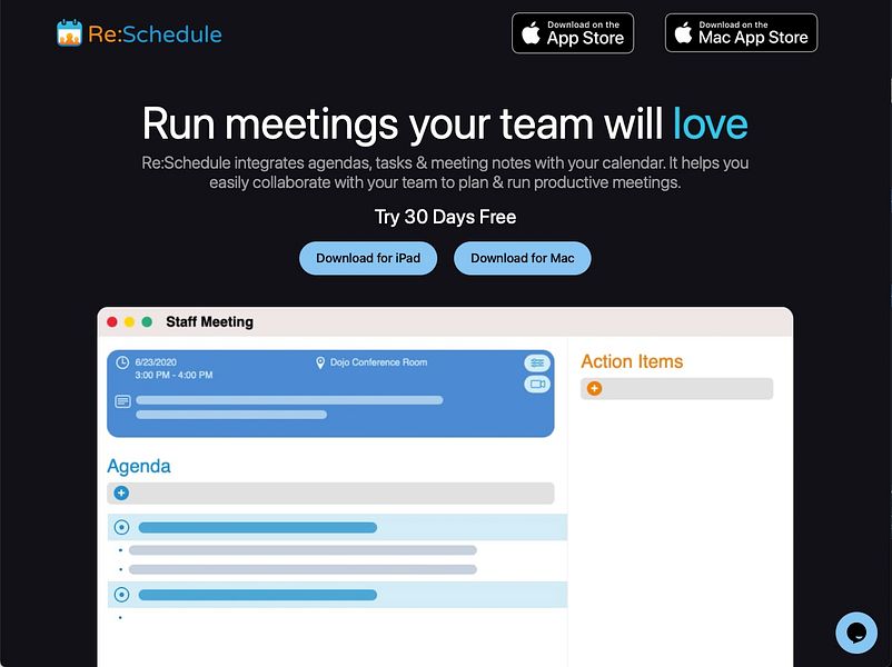Re:Schedule for Mac