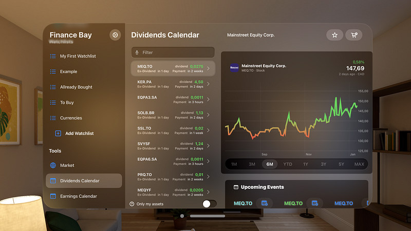 Screenshot of Finance Bay: Portfolio Tracker