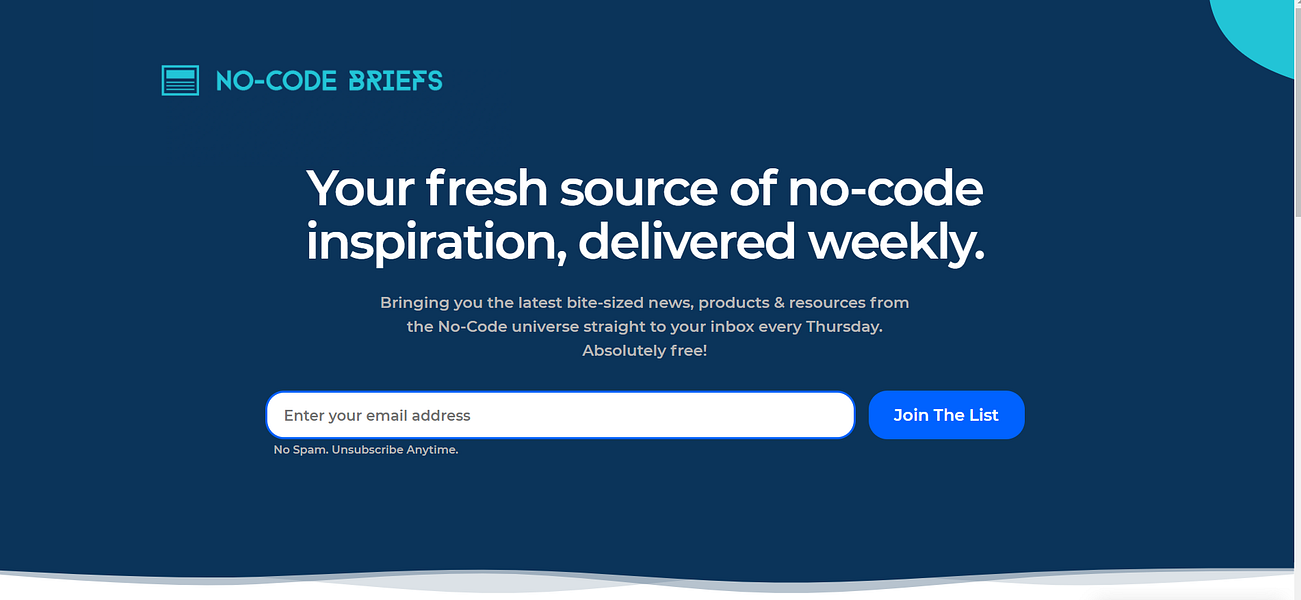 No Code Briefs