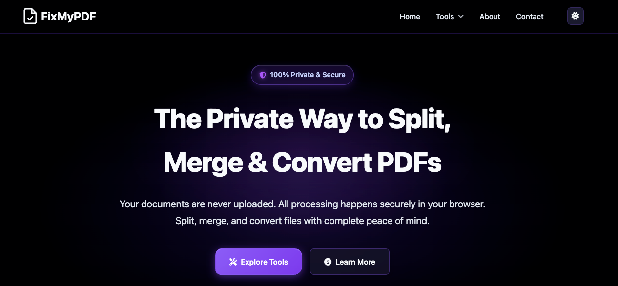 FixMyPDF: Free browser-based PDF tools that respect your