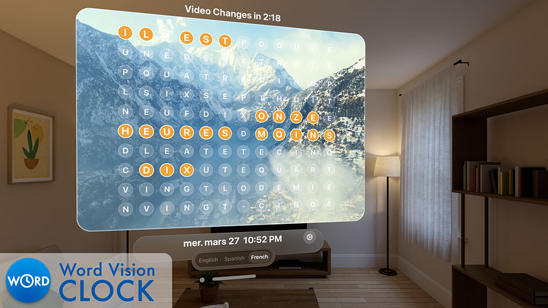 Screenshot of Word Vision Clock - Translated