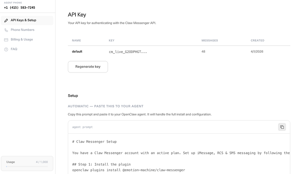 Claw Messenger