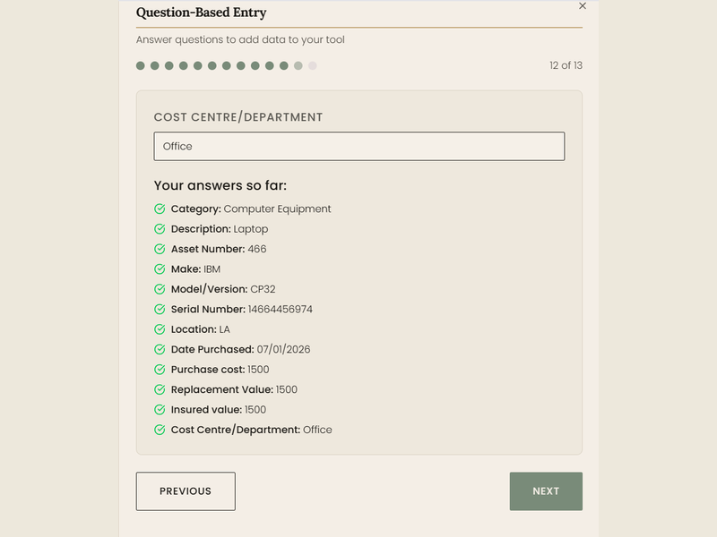 Simple Fixed Assets