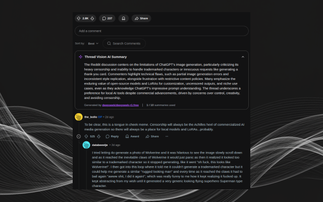 Thread Vision AI: Summarize Reddit threads in seconds | BetaList