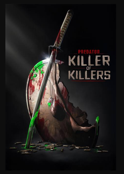 The image features a dramatic movie poster for 'Predator: Killer of Killers'.