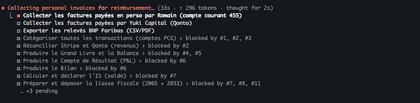 Spreadsheet showing accounting data with multiple entries and columns including dates, descriptions, and amounts.