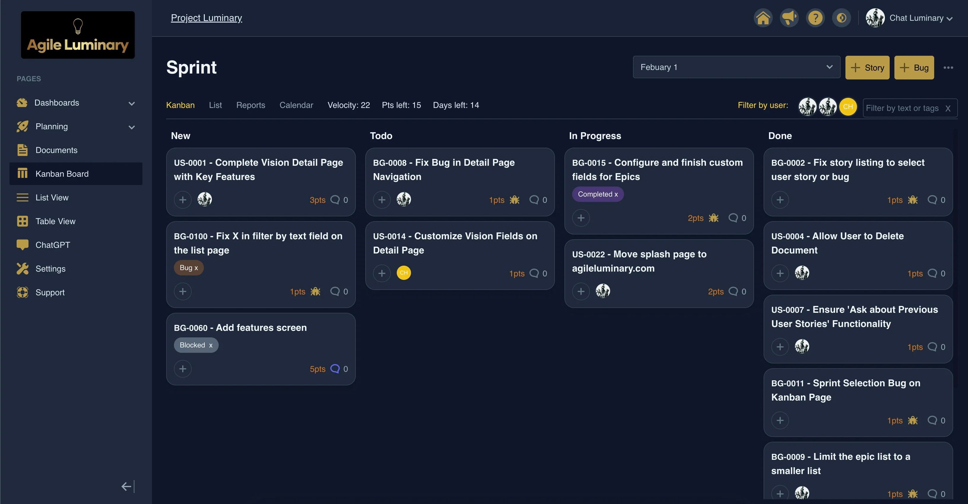 Agile Luminary: Bring order to your Vibes