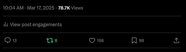 A screenshot of a tweet showcasing high engagement metrics.