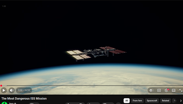 Detailed cross-sectional illustration of the International Space Station (ISS) with labeled modules and components.