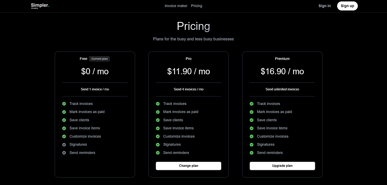 Simpler Invoice