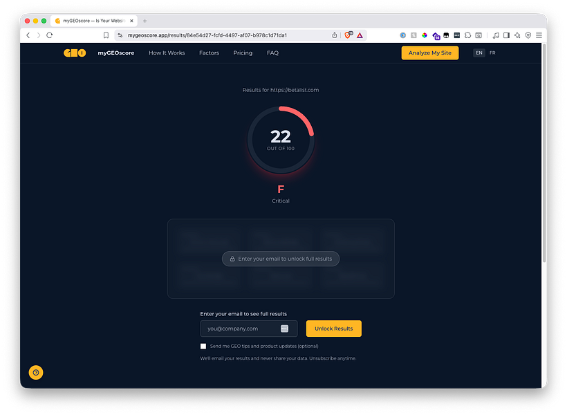 myGEOscore