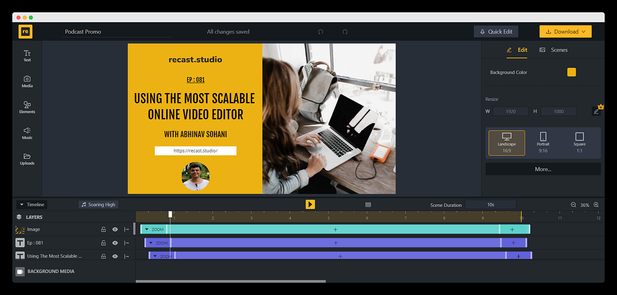 Recast Studio: A cloud based online video editor for | BetaList