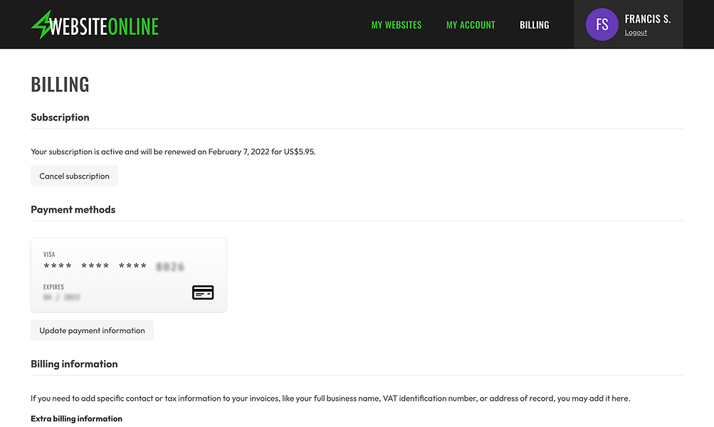 My Website is Online