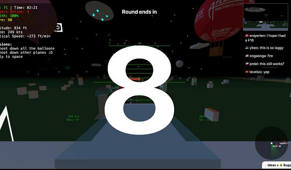 The image displays a gaming interface showing a countdown timer and various gameplay elements.