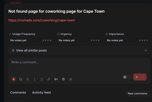 A mobile map screenshot of San Francisco showing coworking spaces, with the URL 'nomads.com/coworking' and a search bar at the top.