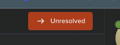 The image displays a button labeled 'Unresolved' in a user interface.