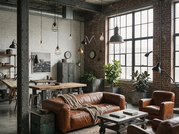A room in the Industrial style
