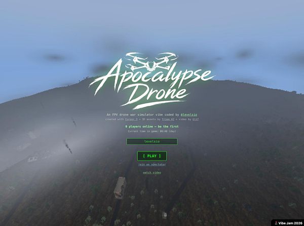 Logo design for Apocalypse Drone featuring stylized text and a black drone icon on a yellow background.