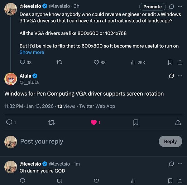 Screenshot of the Windows for Pen Computing setup interface with options and explanatory text.