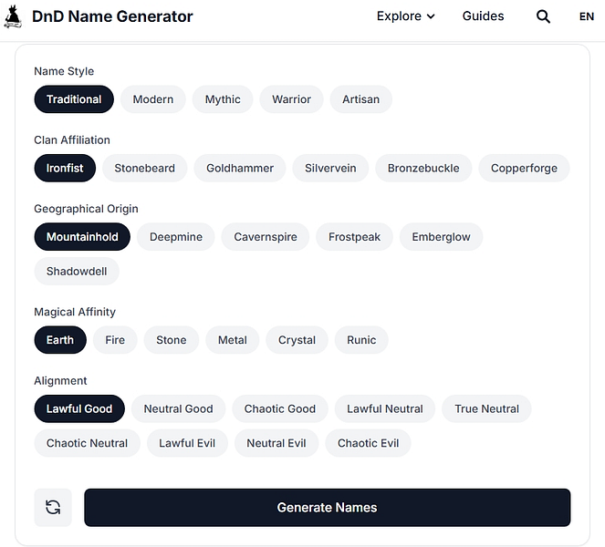 DnD Name Generator