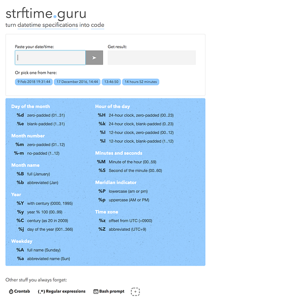 Strftime.guru