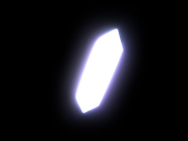 A screenshot of a graphical interface demonstrating the bloom effect with bright glowing elements and a gradient background.