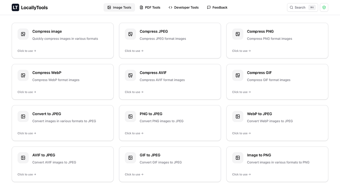 Locallytools a free privacy tools for images pdfs devs betalist