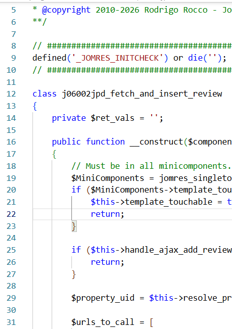 Screenshot of a computer screen displaying a code editor with a Python script for importing reviews.