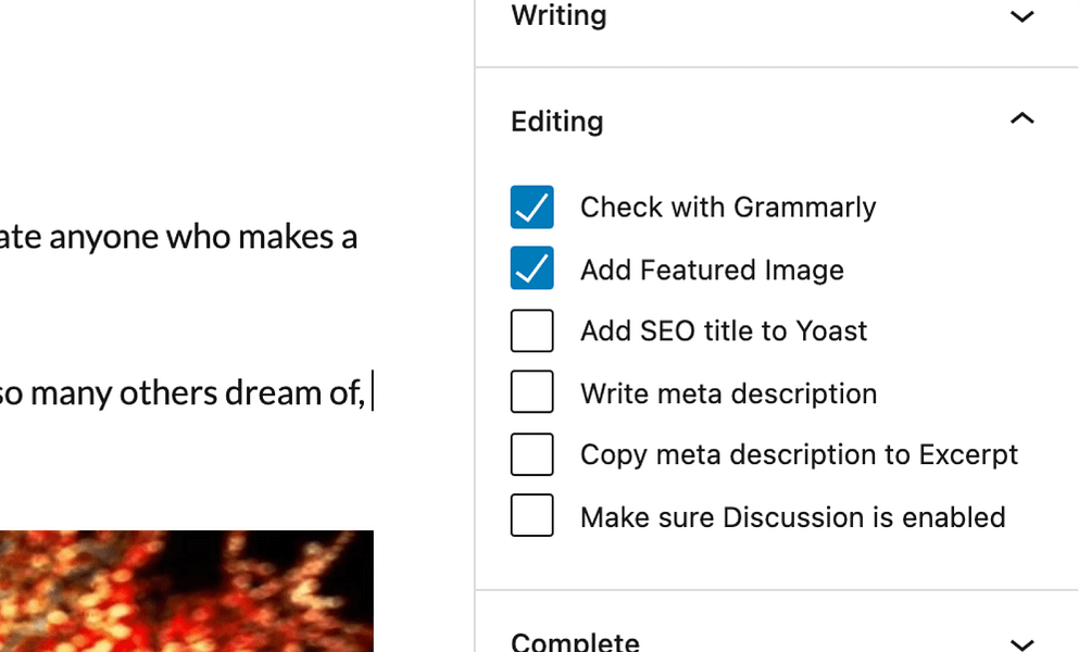 Strive Content Calendar