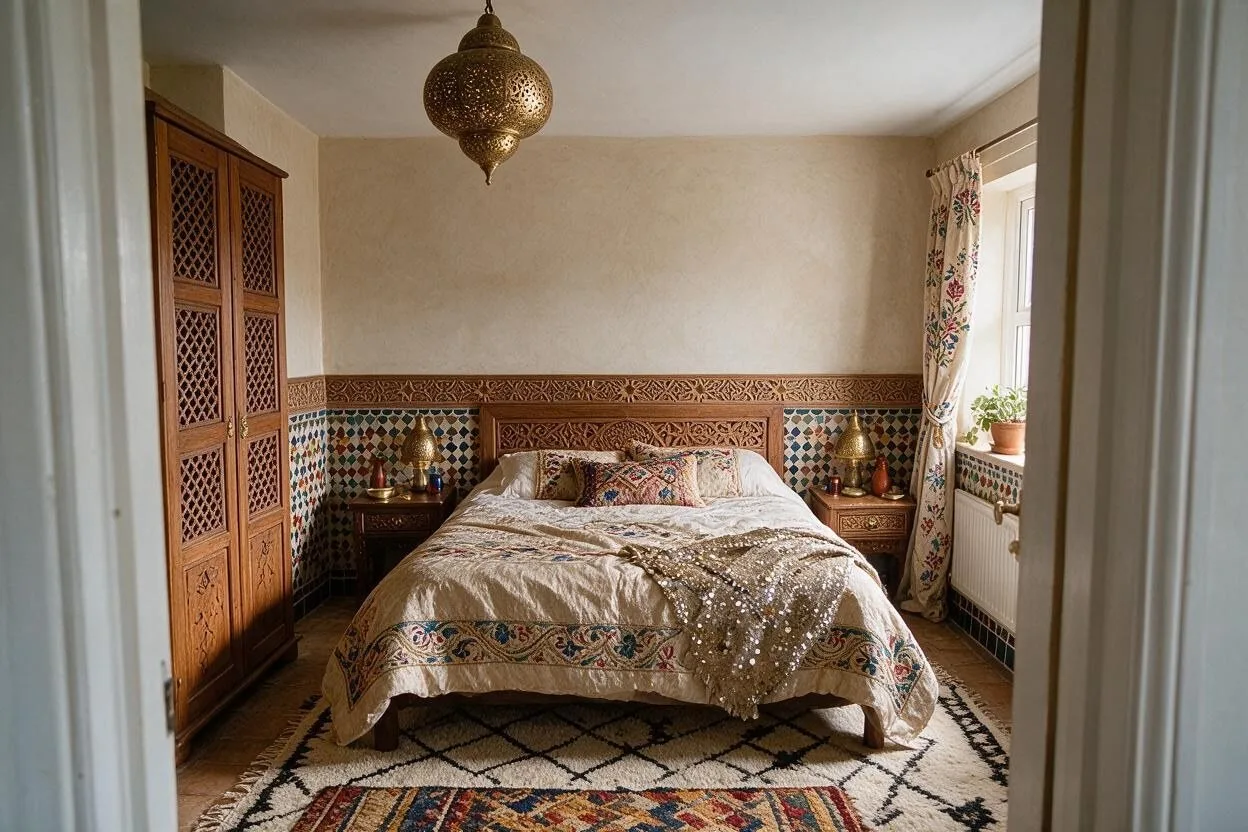 The same bedroom in the Moroccan style