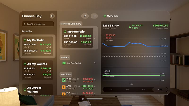 Screenshot of Finance Bay: Portfolio Tracker